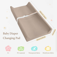 Huggynest changing pad opened to reveal roomy surface for quick changes