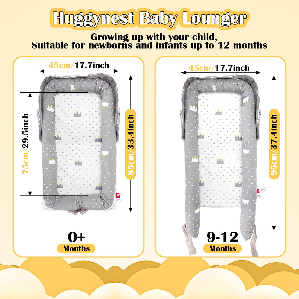 Huggynest crown ash side profile showing adjustable bumper for a snug fit