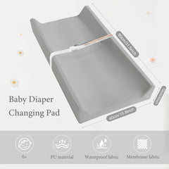 Huggynest changing pad non-slip bottom keeps the mat securely in place during messy changes.
