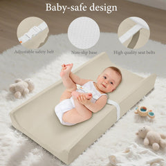 Huggynest changing pad with non-slip bottom stays securely in place