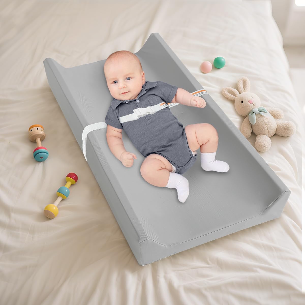 Huggynest changing pad tummy time mat for newborn to toddler.