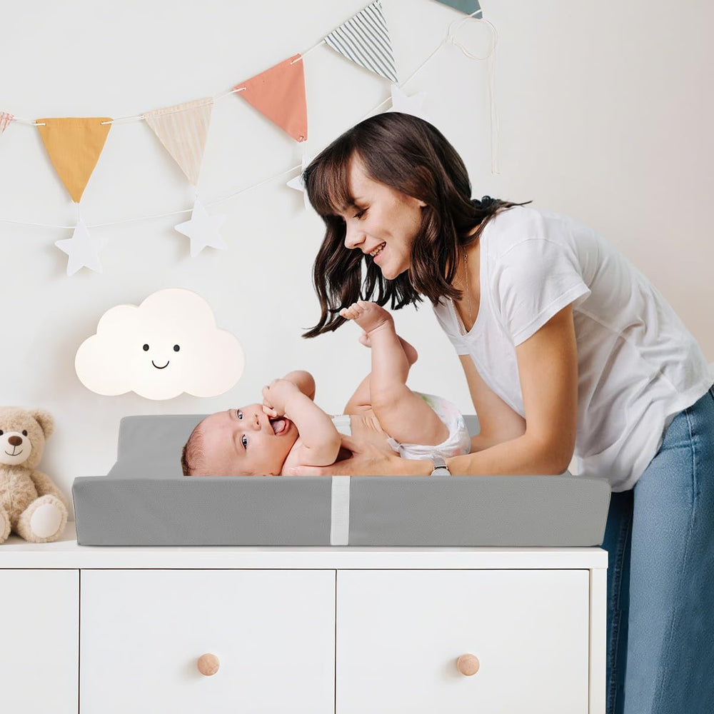 Huggynest changing pad universal-fit-31x16 fit on dressers, cribs, and changing tables.