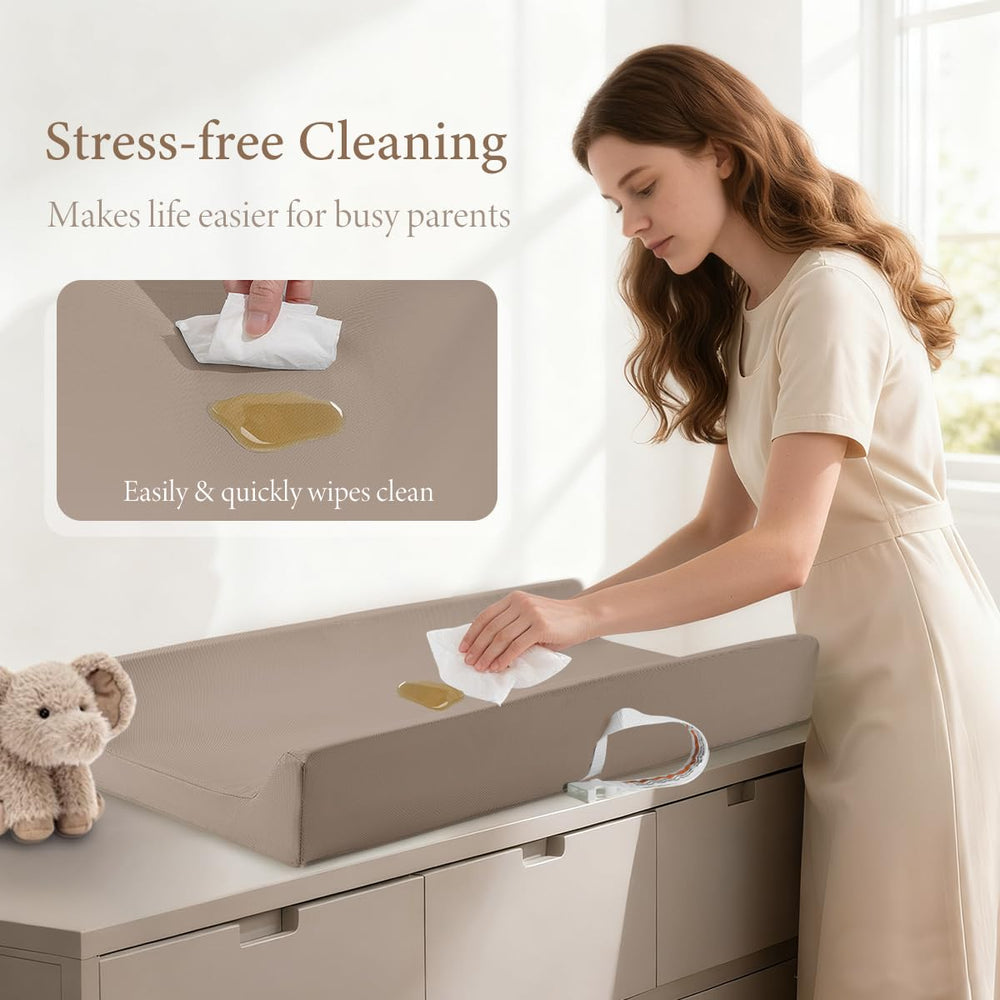 Huggynest non-slip bottom keeps pad secure during diaper changes