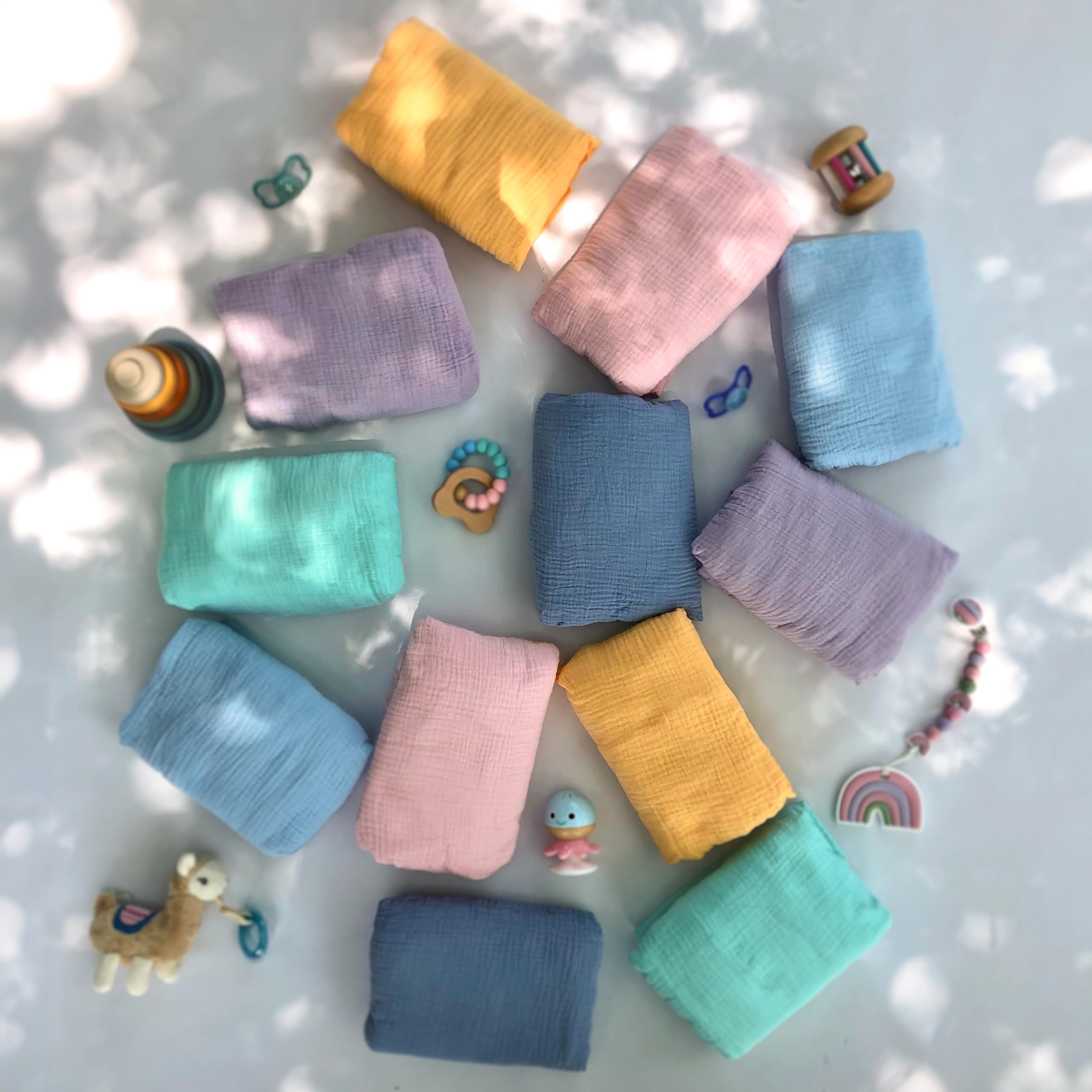 Hugs & Llamas organic muslin crib sheet fits standard US mattress securely.