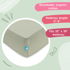 Hugs and Llamas on-standard-mattress crib sheet fits 52x28 standard.