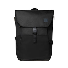 Huhu diaper bag backpack Midnight Black front view with water-resistant fabric for travel