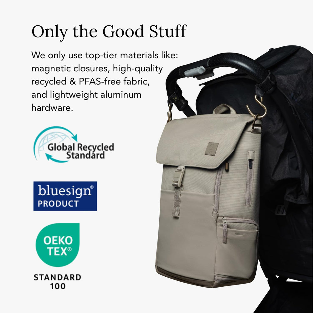 Huhu Diaper Bag Backpack organized pockets illustrate easy reach and tidy packing.