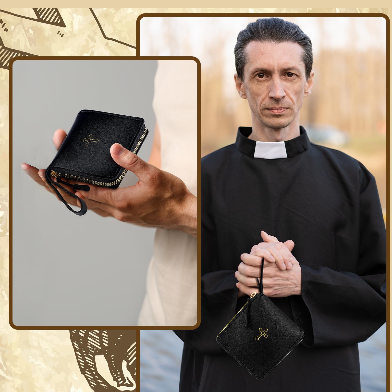 Huhumy compact communion purse with dimensions suitable for essentials.