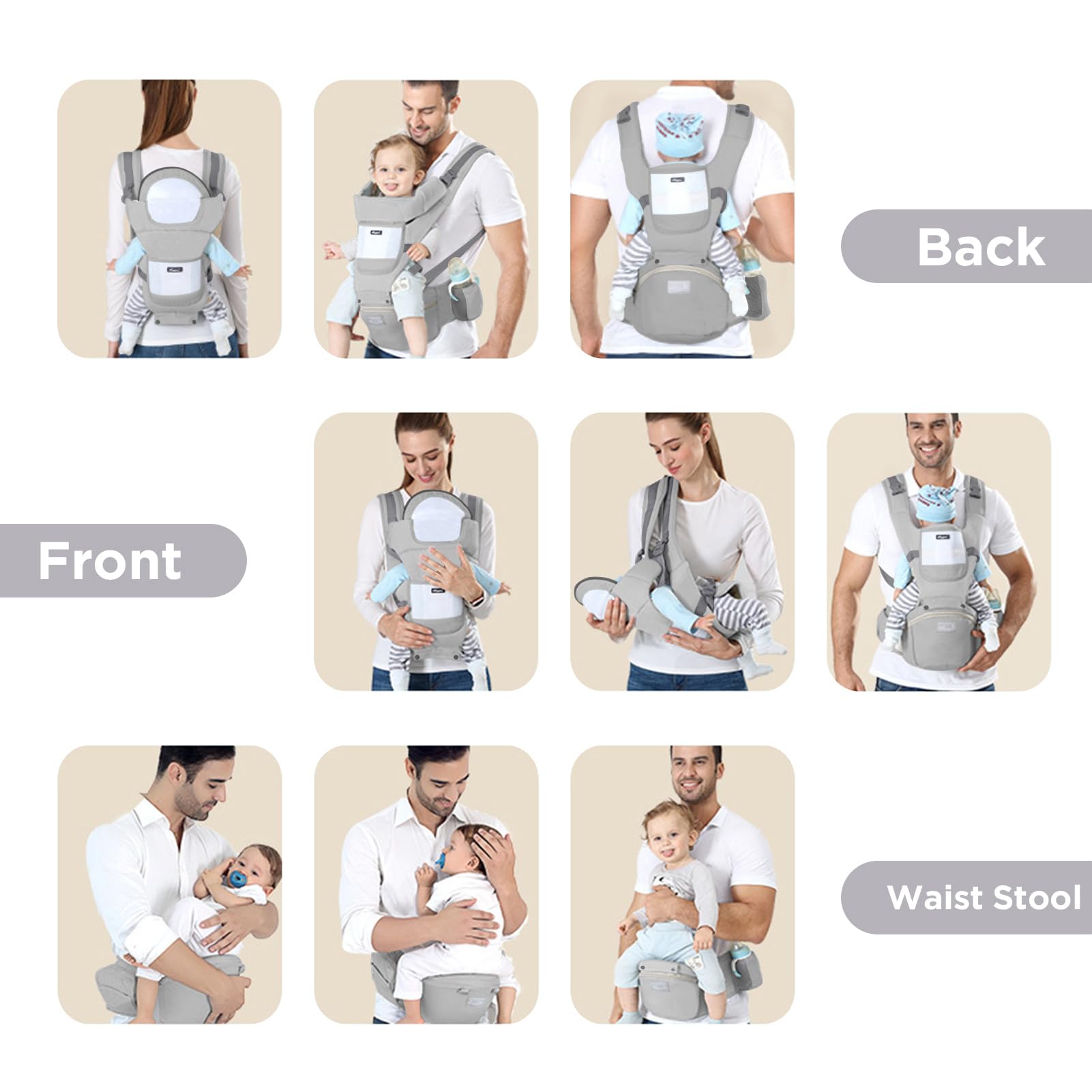 Huifen detachable-cap grey demonstrates modular design for growth stages