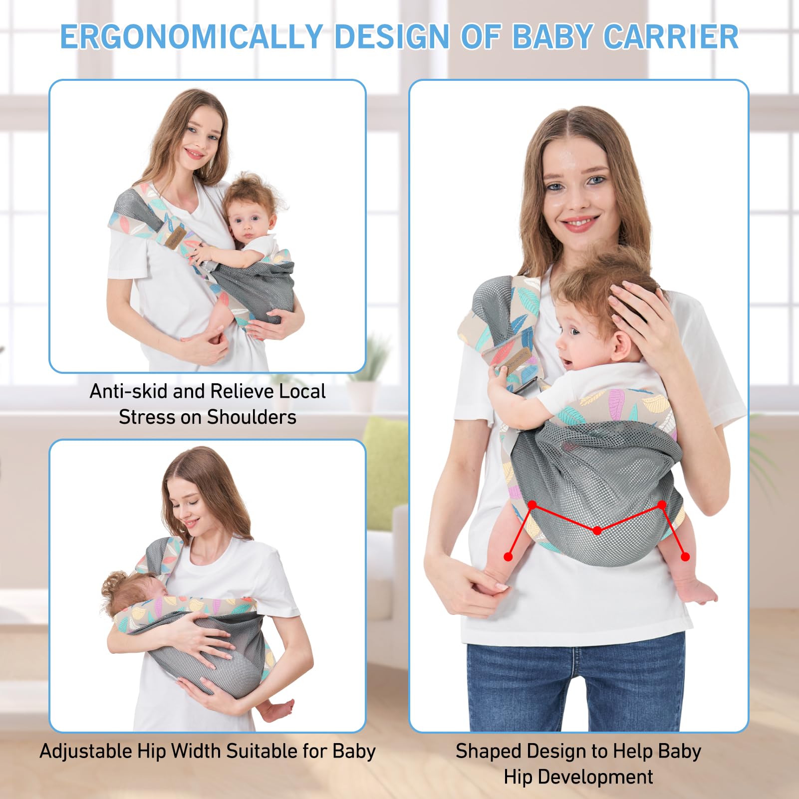 Huifen foldable baby carrier demonstrates portable travel-ready design
