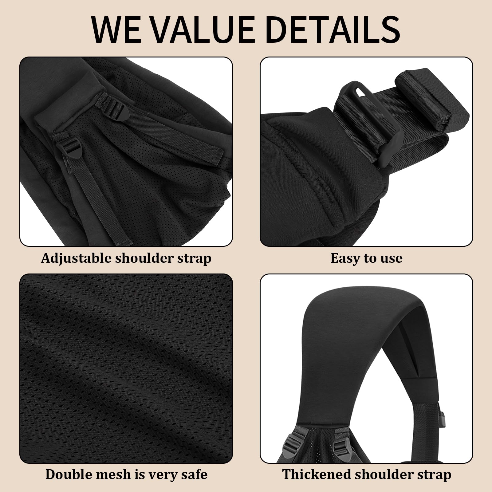 Huifen baby sling carrier breathable mesh highlights all-season comfort with airflow