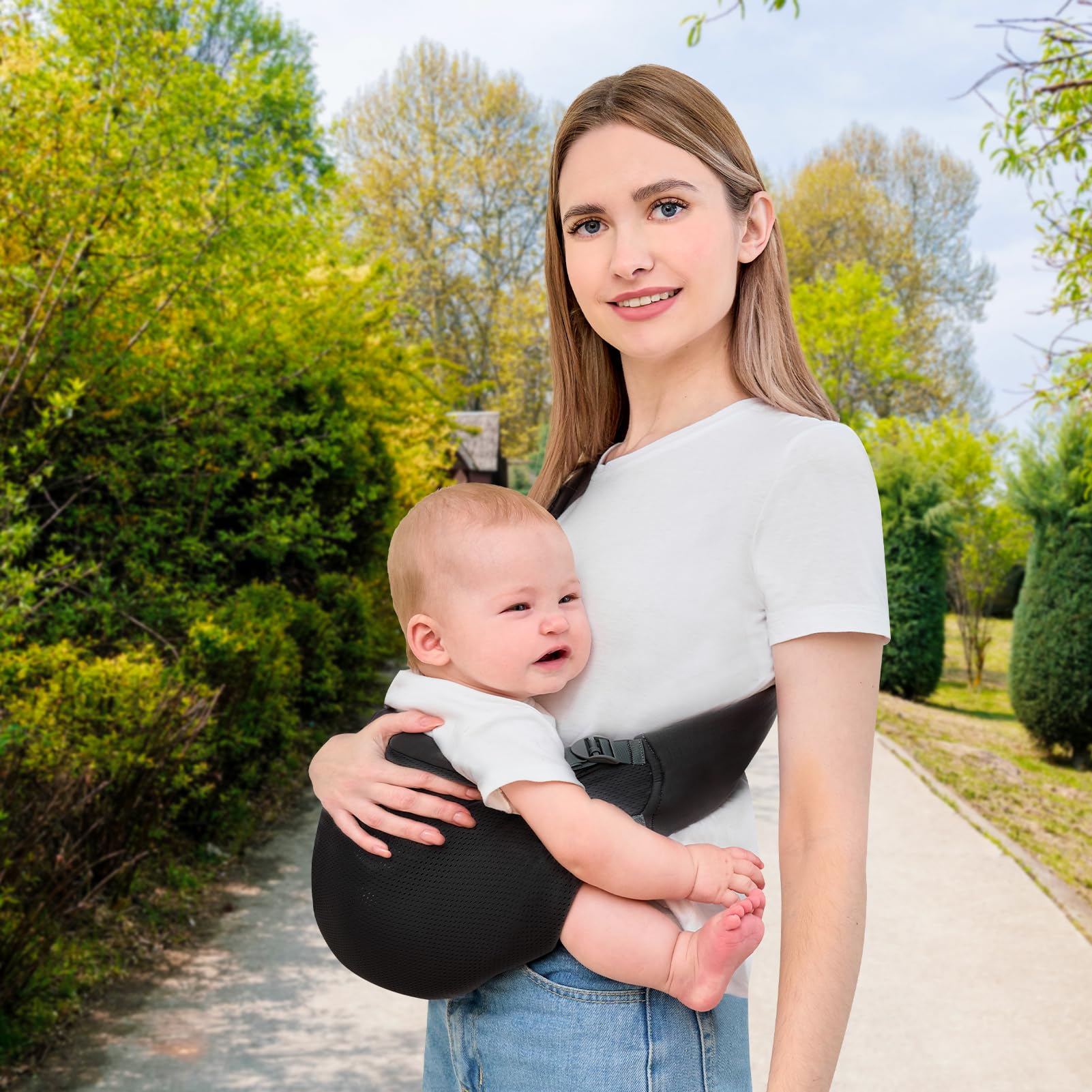 Huifen baby sling carrier lightweight portable for easy daily use