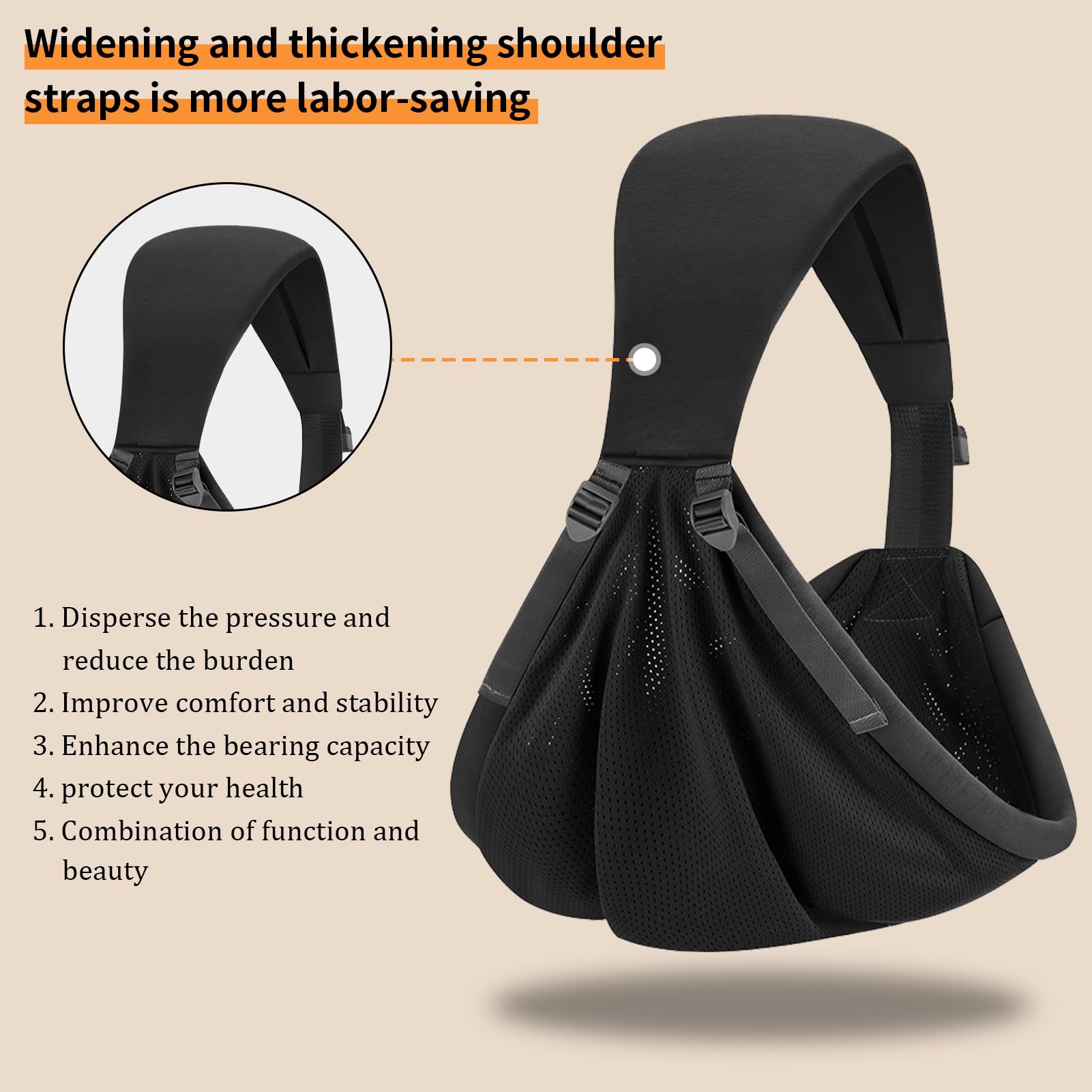 Huifen baby sling carrier minimalist neutral design complements outfits