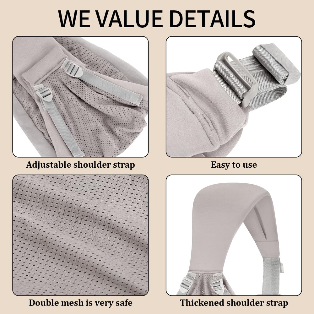 Huifen ergonomic sling delivers padded shoulders and lumbar support to ease caregiver fatigue.