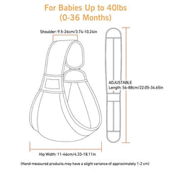 Huifen growth-adjustable fit accommodates 6–40 lbs with three-position height settings.