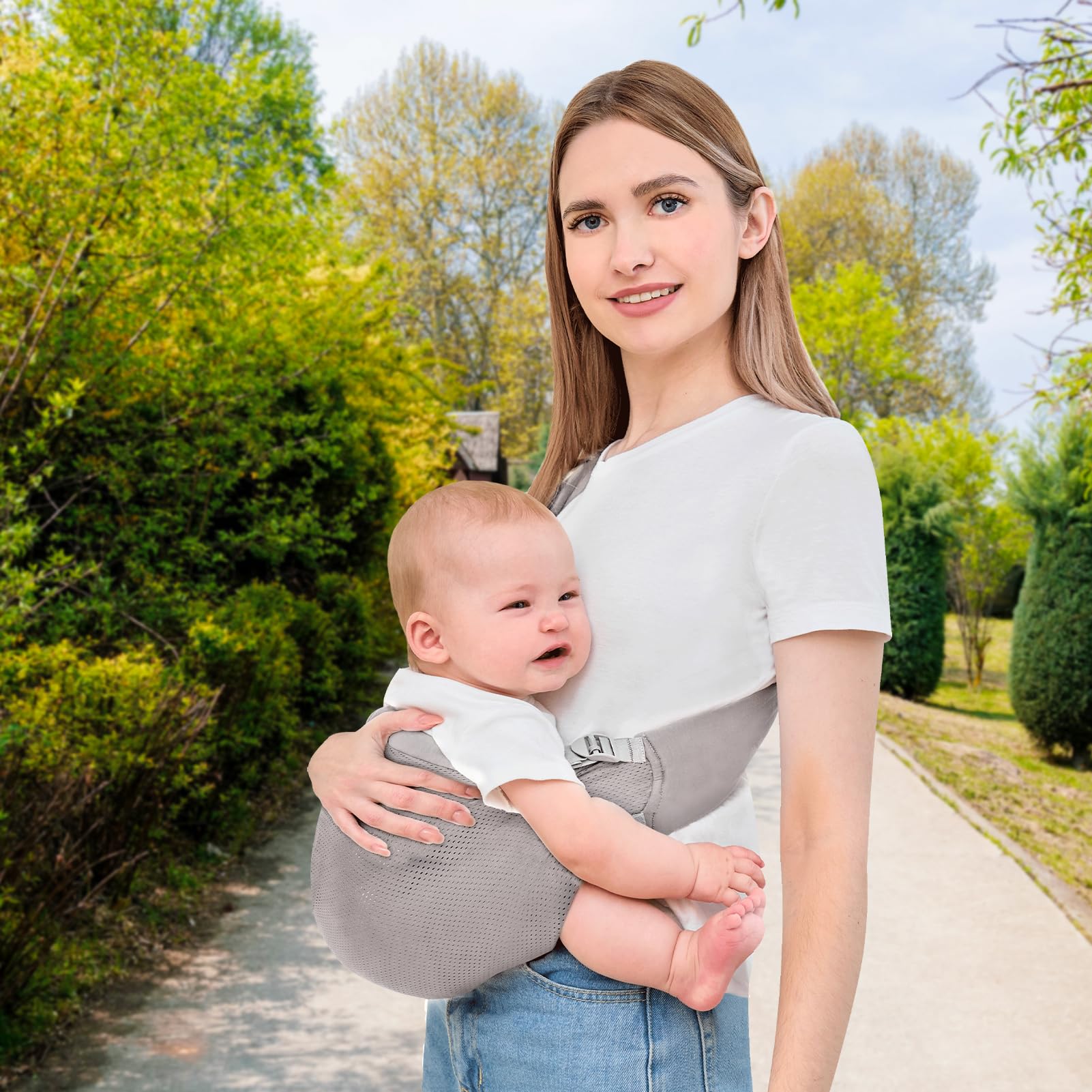 Huifen one-shoulder carrier provides flexible carrying options for hands-free moments.