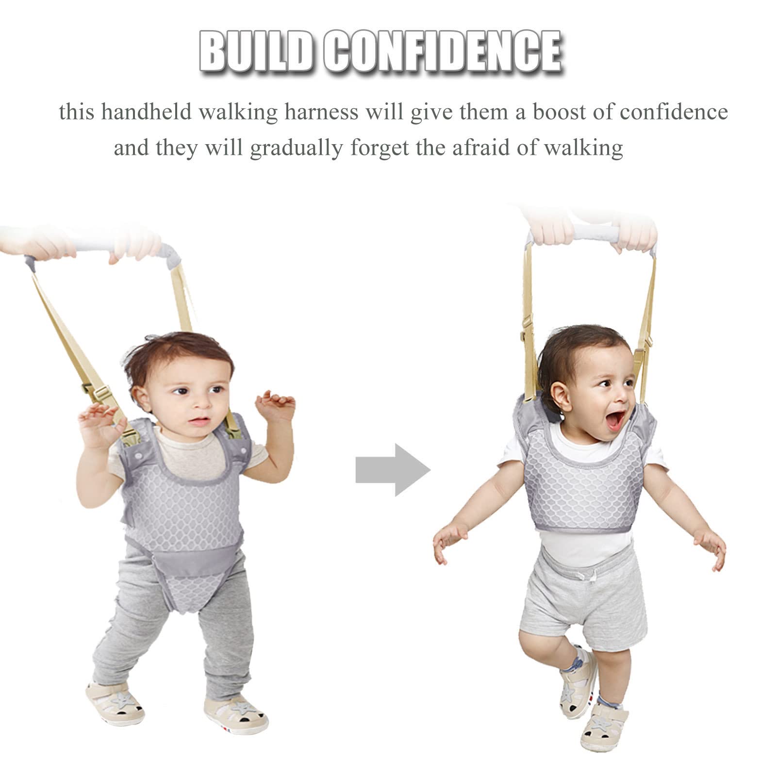 Huifen baby walking harness with detachable crotch for versatile start-to-stand support.