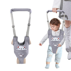 Huifen baby walking harness grey back view showing adjustable fit for toddlers