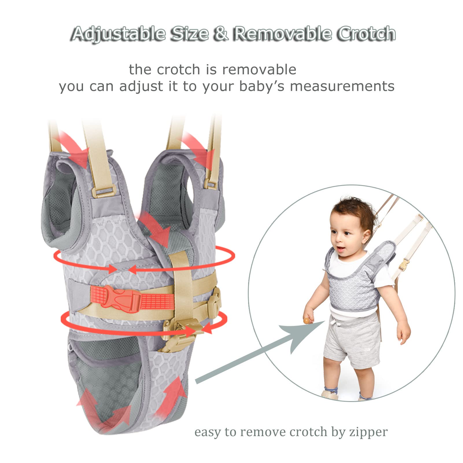 Huifen lightweight harness at 0.98oz reduces burden during practice.