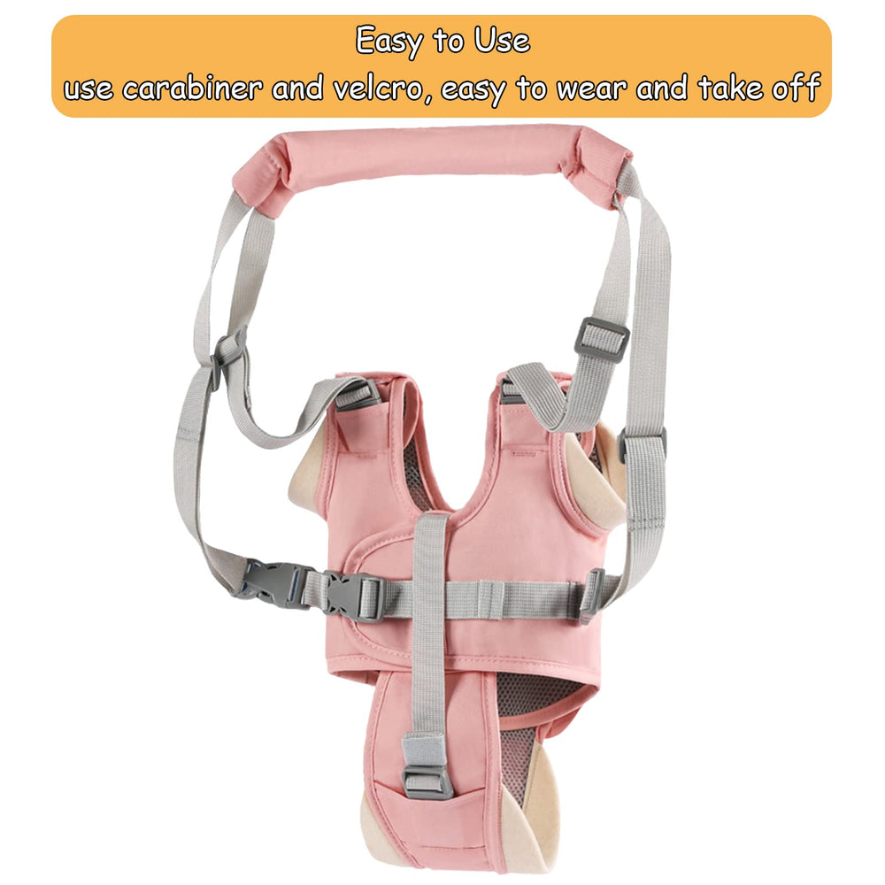 Huifen baby walking harness pink adjustable straps and Velcro enable secure, easy on/off.