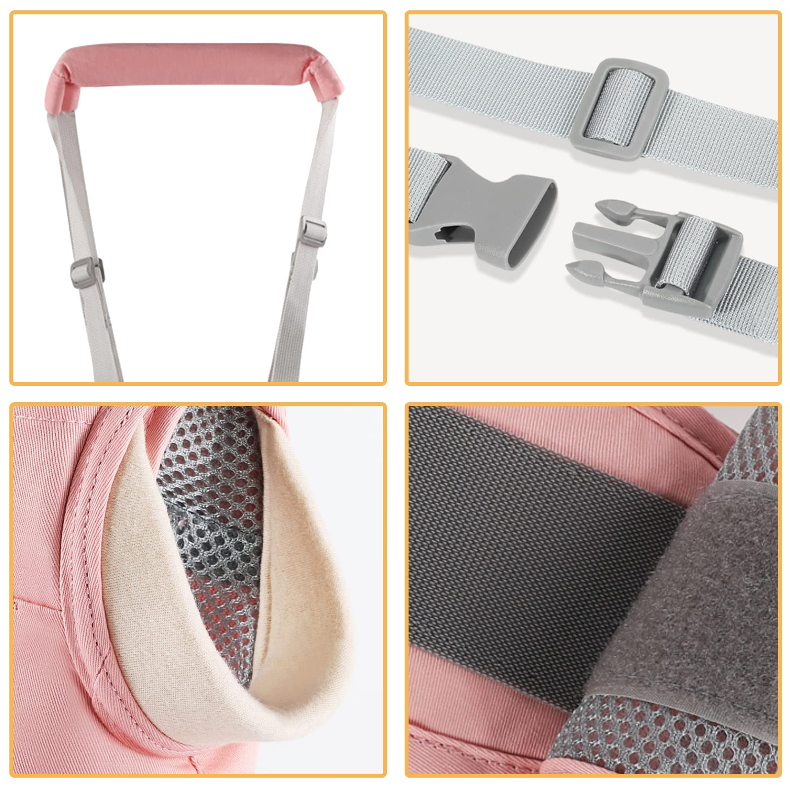 Huifen baby walking harness pink parent-guided scene captures safer hands-free learning.