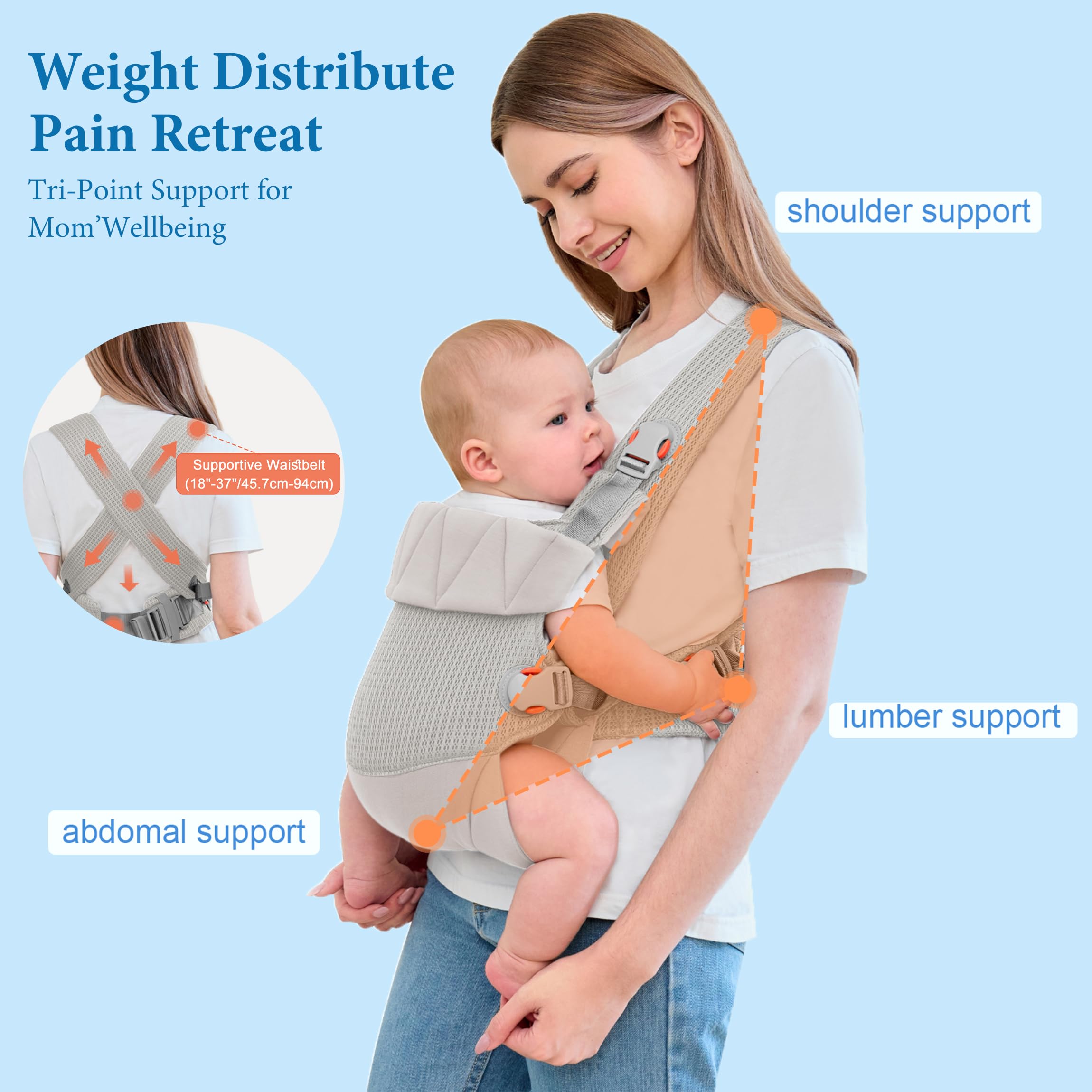 Huifen lightweight, compact design ideal for travel, errands, and outdoor outings.
