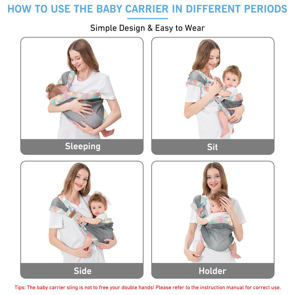 Huifen carrier supports newborn to toddler 6-40 lbs