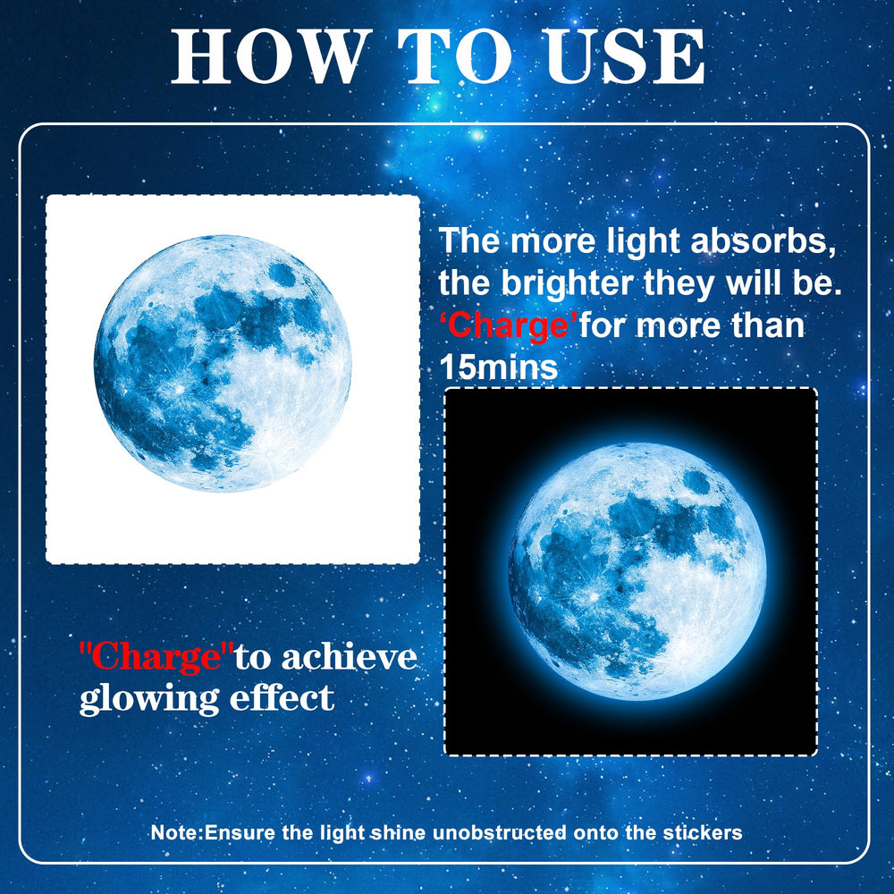 Huimdery 492 glow stars blue dots for magical nursery decor and nighttime glow.