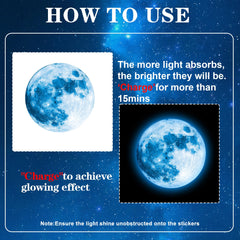 Huimdery 492 glow stars blue dots for magical nursery decor and nighttime glow.