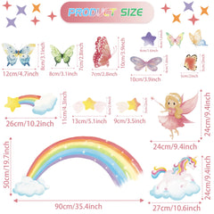 Huimdery fairy decals with winged stars spark imaginative play