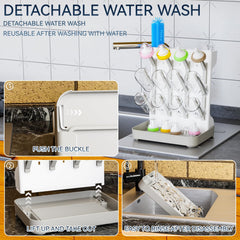 Huishun Baby Bottle Drying Rack vertical structure enables efficient air drying in a small footprint