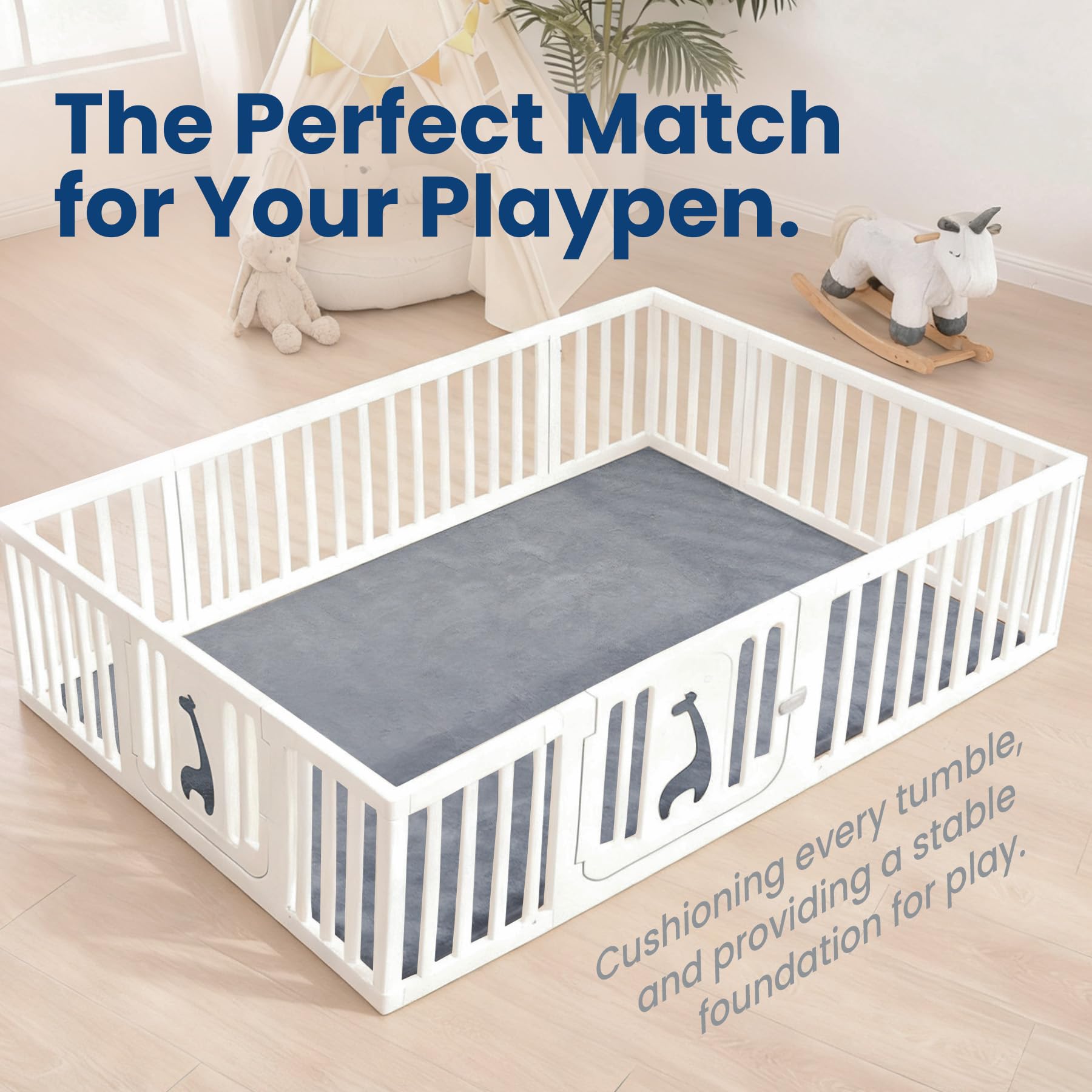 Huloo Sleep mat wipe-clean surface handles spills easily during meals and play