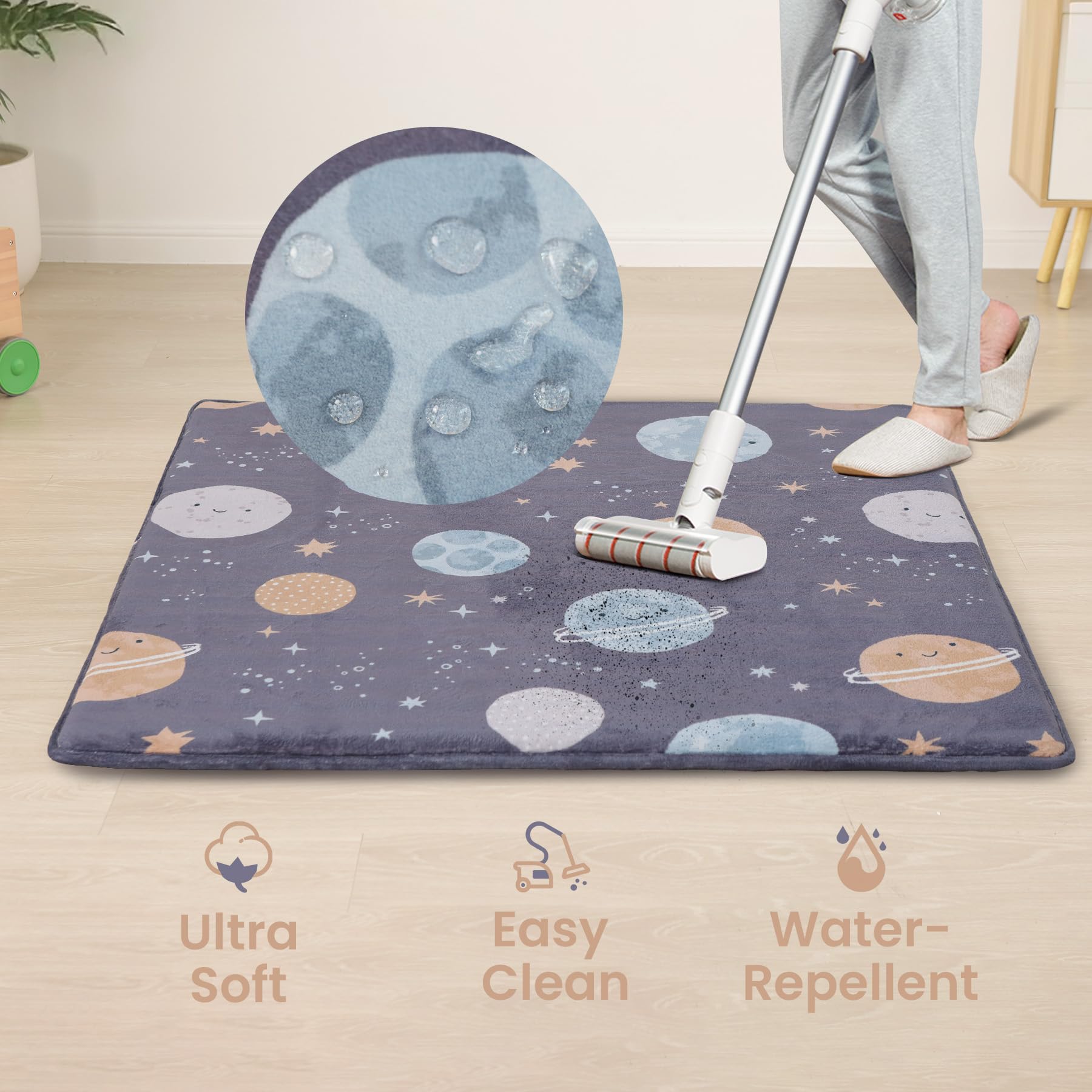Huloo Sleep mat folded for storage demonstrates compact handling.