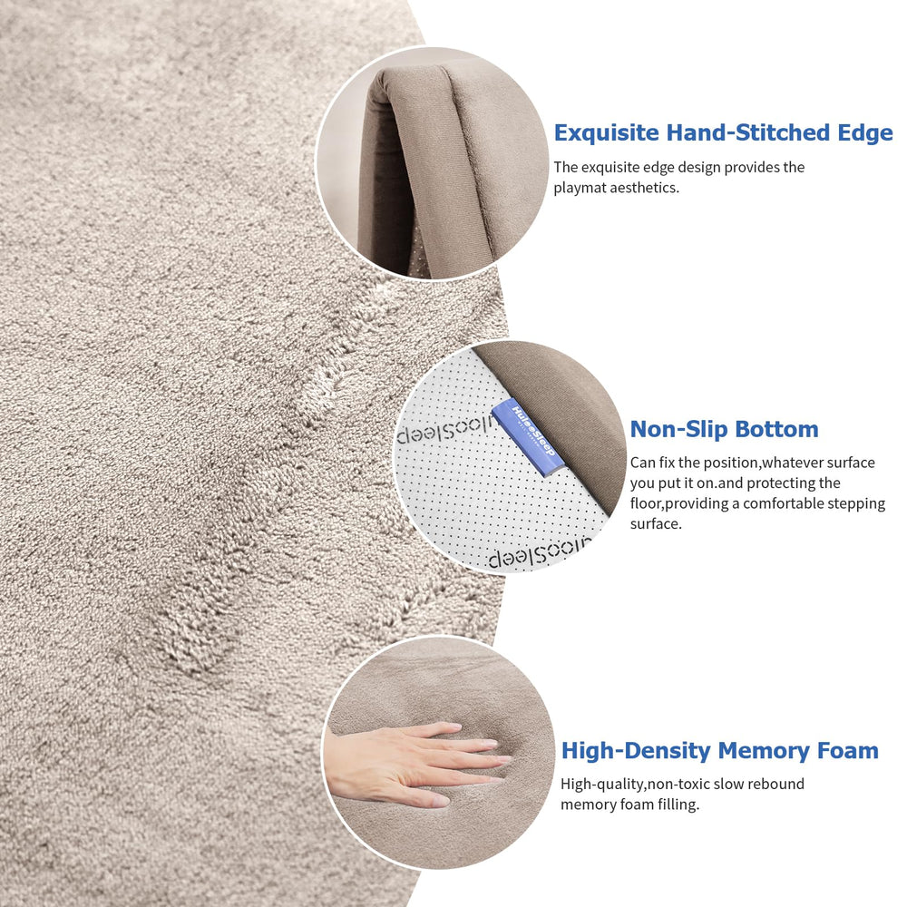 Huloo Sleep foldable mat ready for quick storage after playtime.