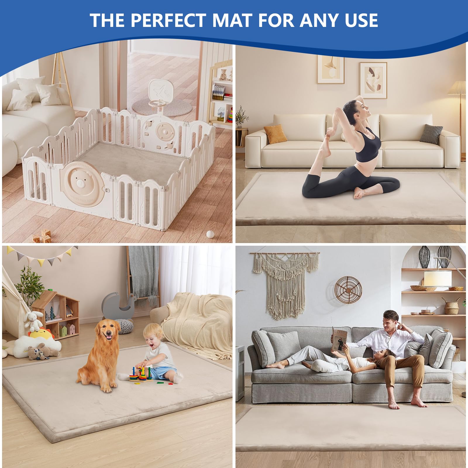 Huloo Sleep baby play mat folded storage demonstrates easy space-saving setup.
