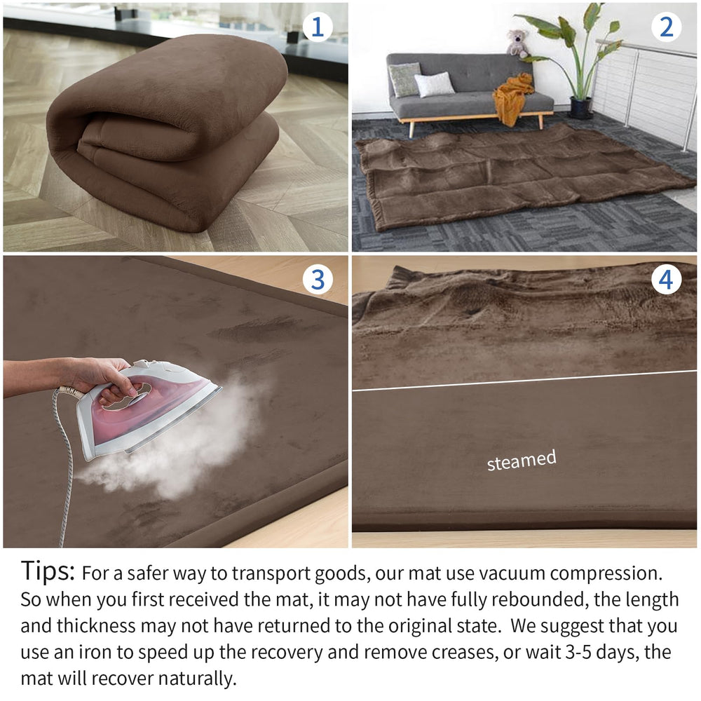 Huloo Sleep mat folded for compact storage and easy care.