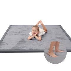 Huloo Sleep Baby Play Mat full view showcases thick tatami cushioning for safe tummy time