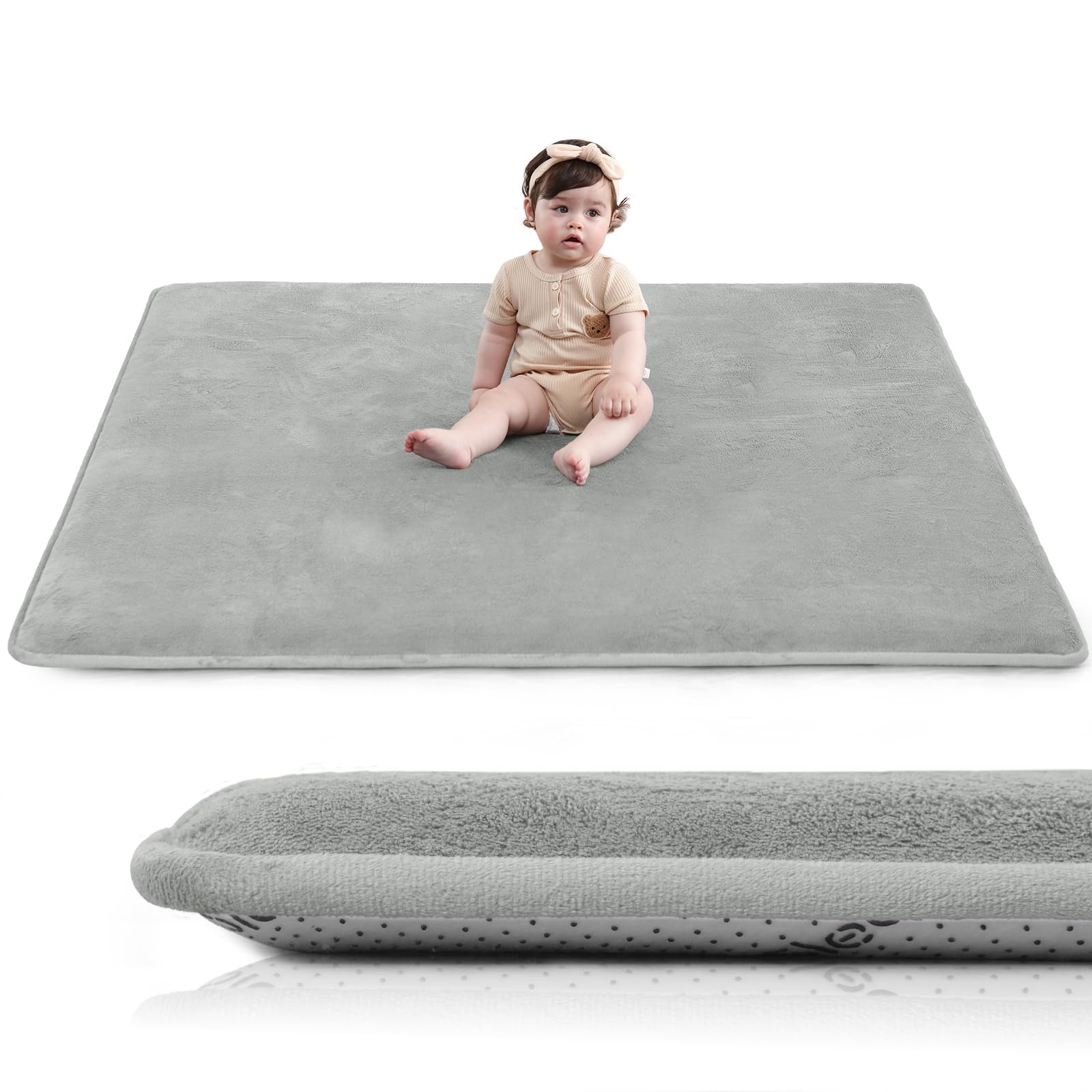 Huloo Sleep memory foam-core baby play mat cushions tummy time.