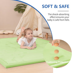Huloo Sleep non-slip backing keeps play area stable on hardwood floors.