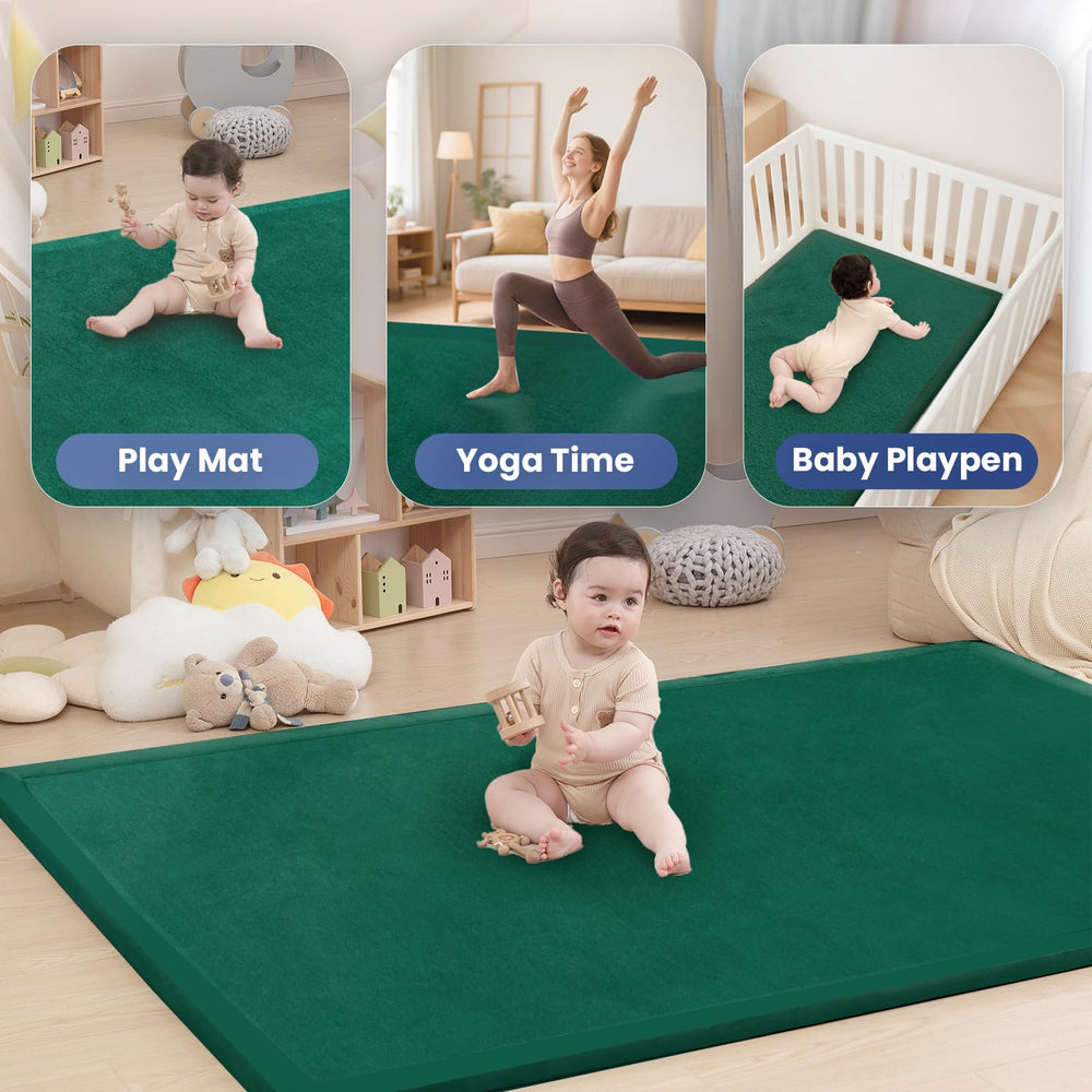Huloo Sleep non-slip backing keeps the mat in place on hardwood floors.