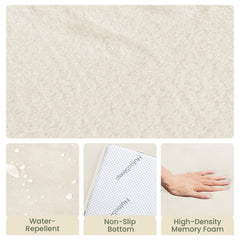Huloo Sleep non-slip backing secures mat on wood floors during crawling.