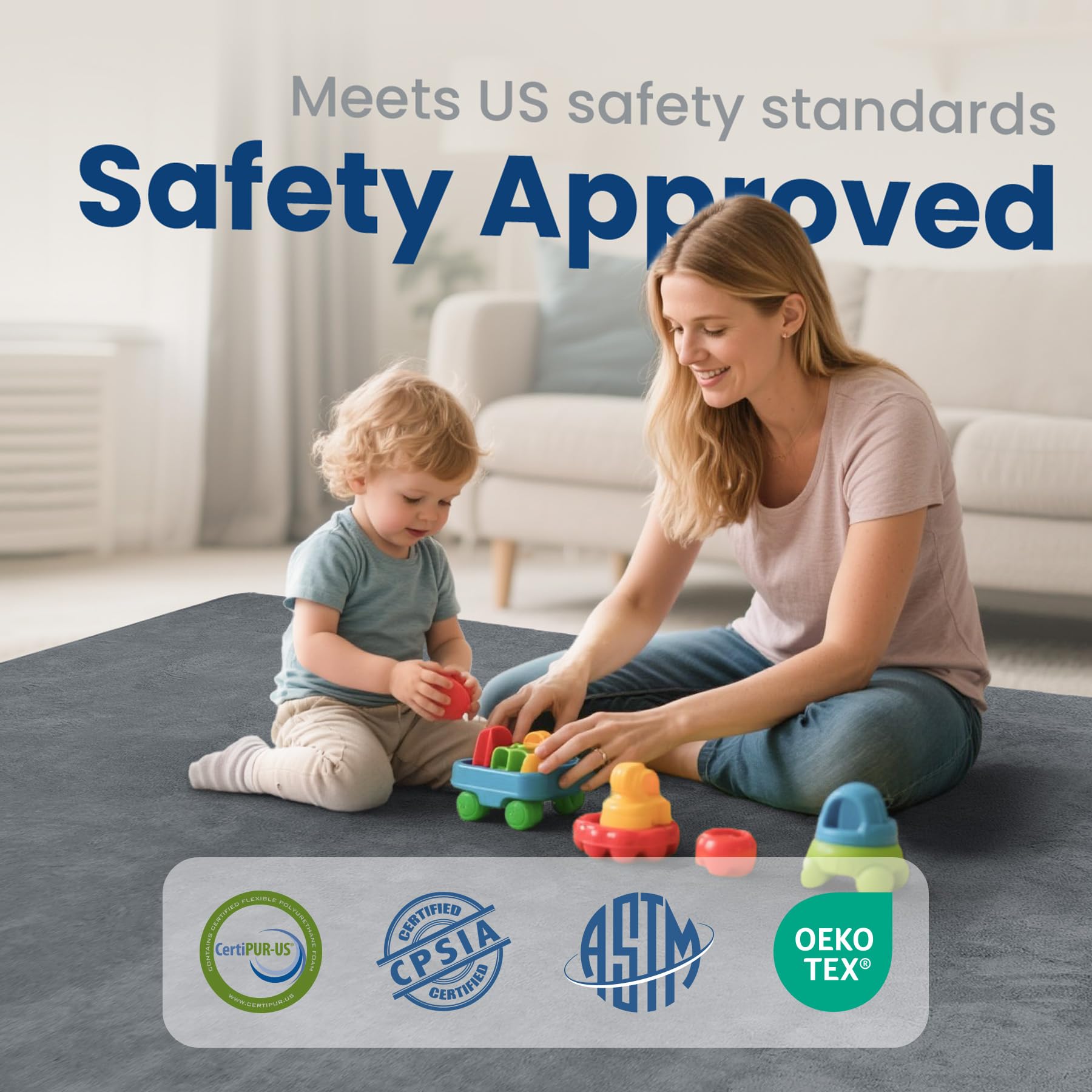 Huloo Sleep mat is certified non-toxic and baby-safe for peace of mind