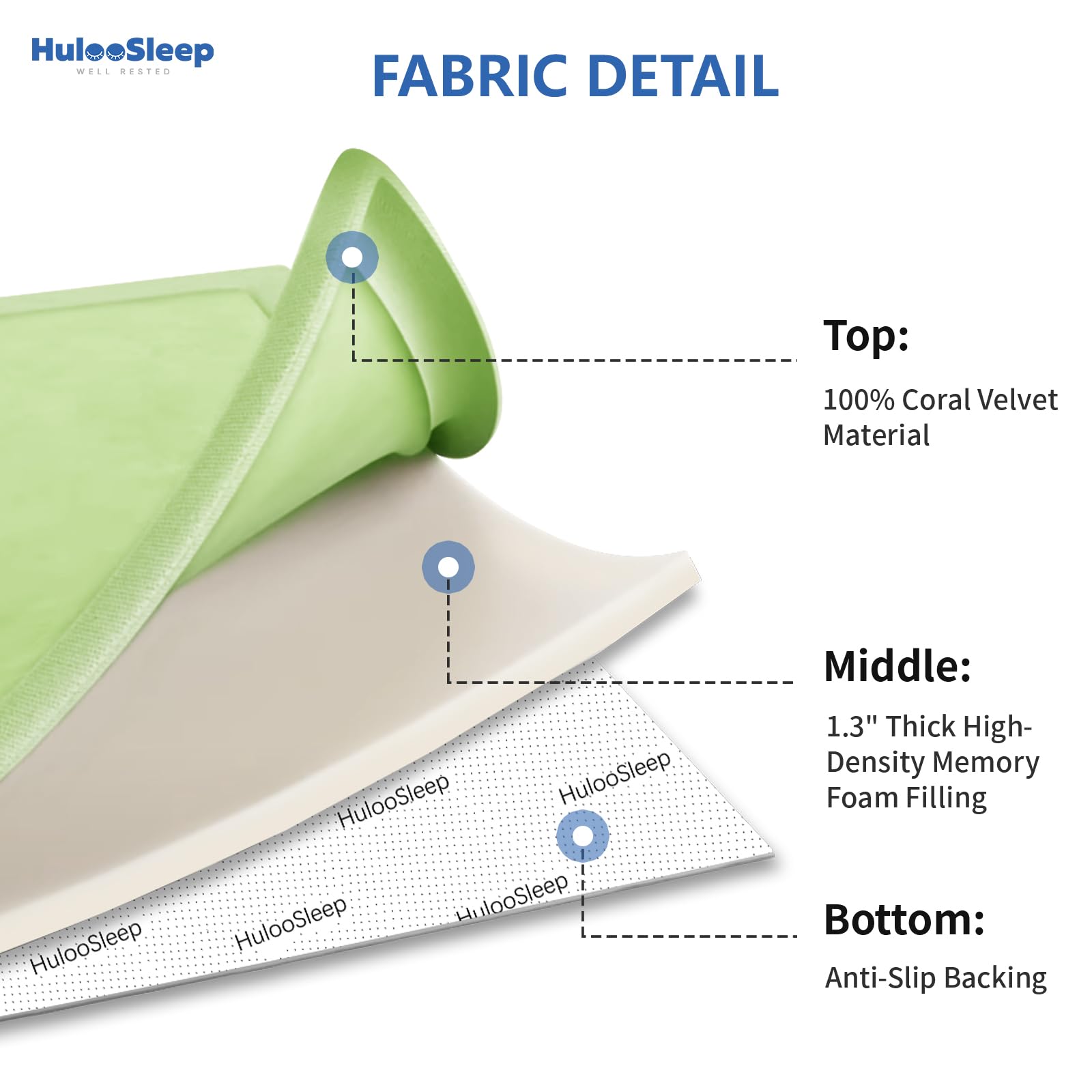 Huloo Sleep tummy-time use case with baby exploring soft surface.