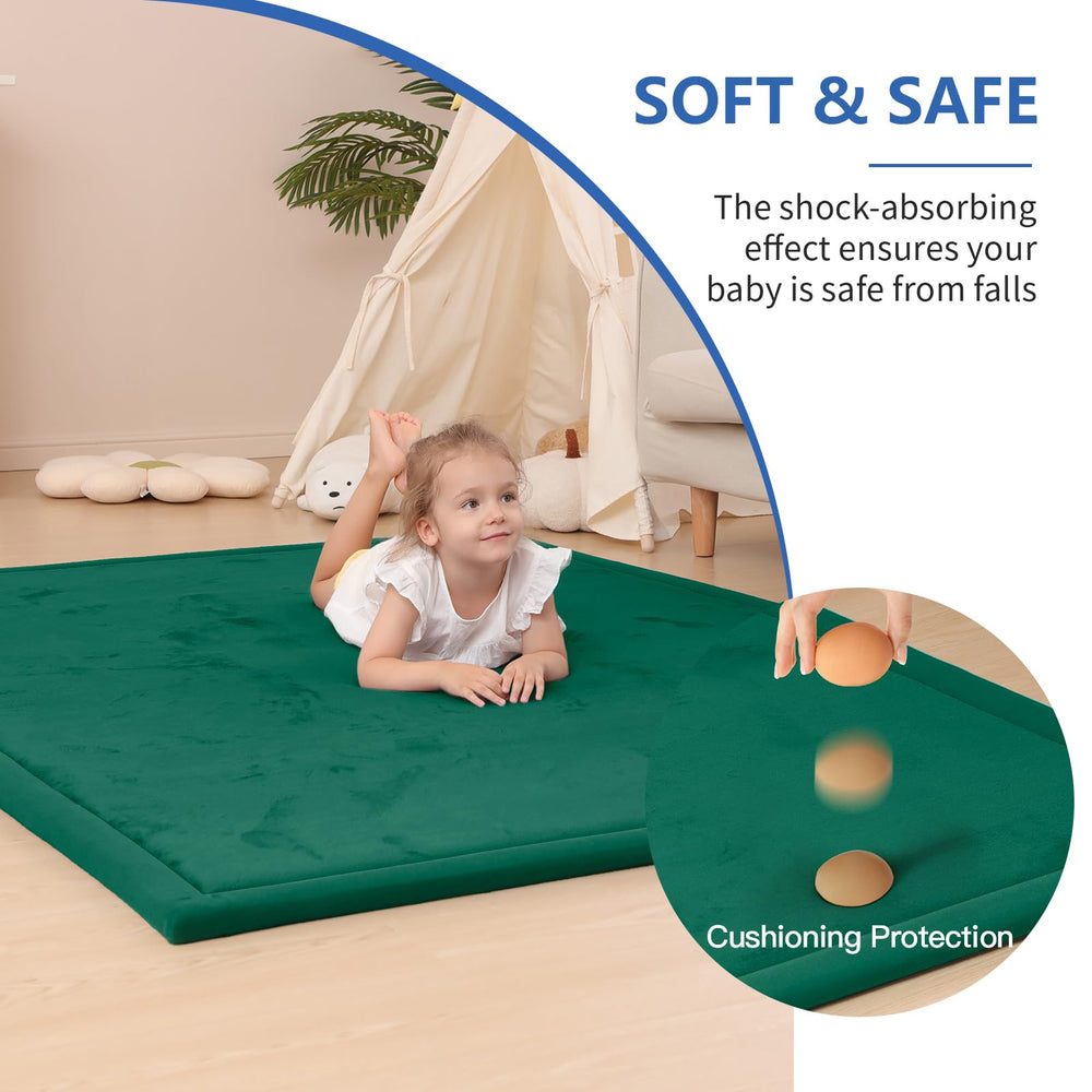 Huloo Sleep Baby Play Mat tummy time on memory foam