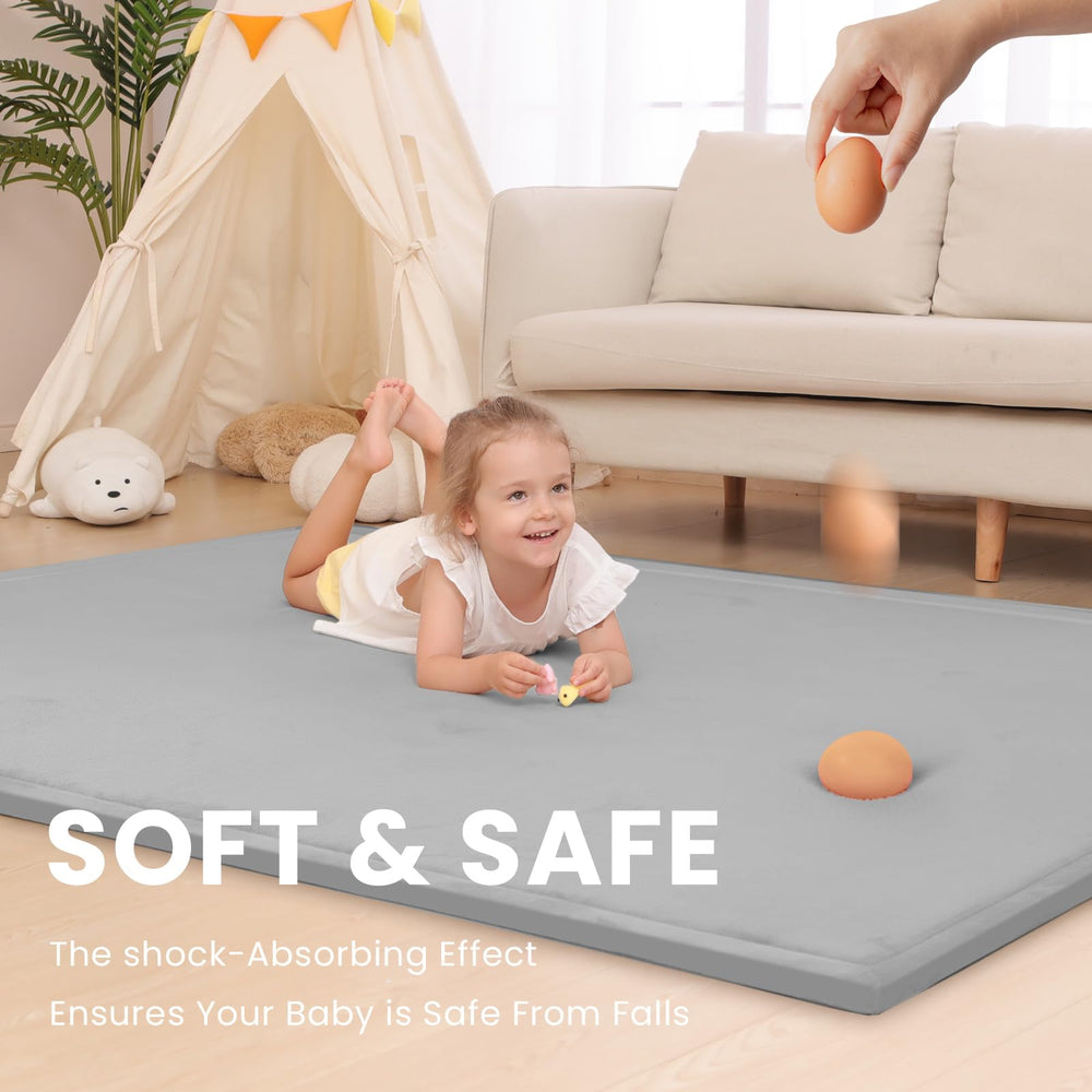 Huloo Sleep tummy-time view demonstrates thick memory foam support