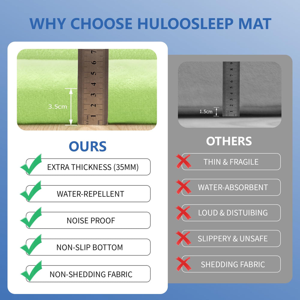 Huloo Sleep water-repellent surface demonstrates easy wipe-clean maintenance.