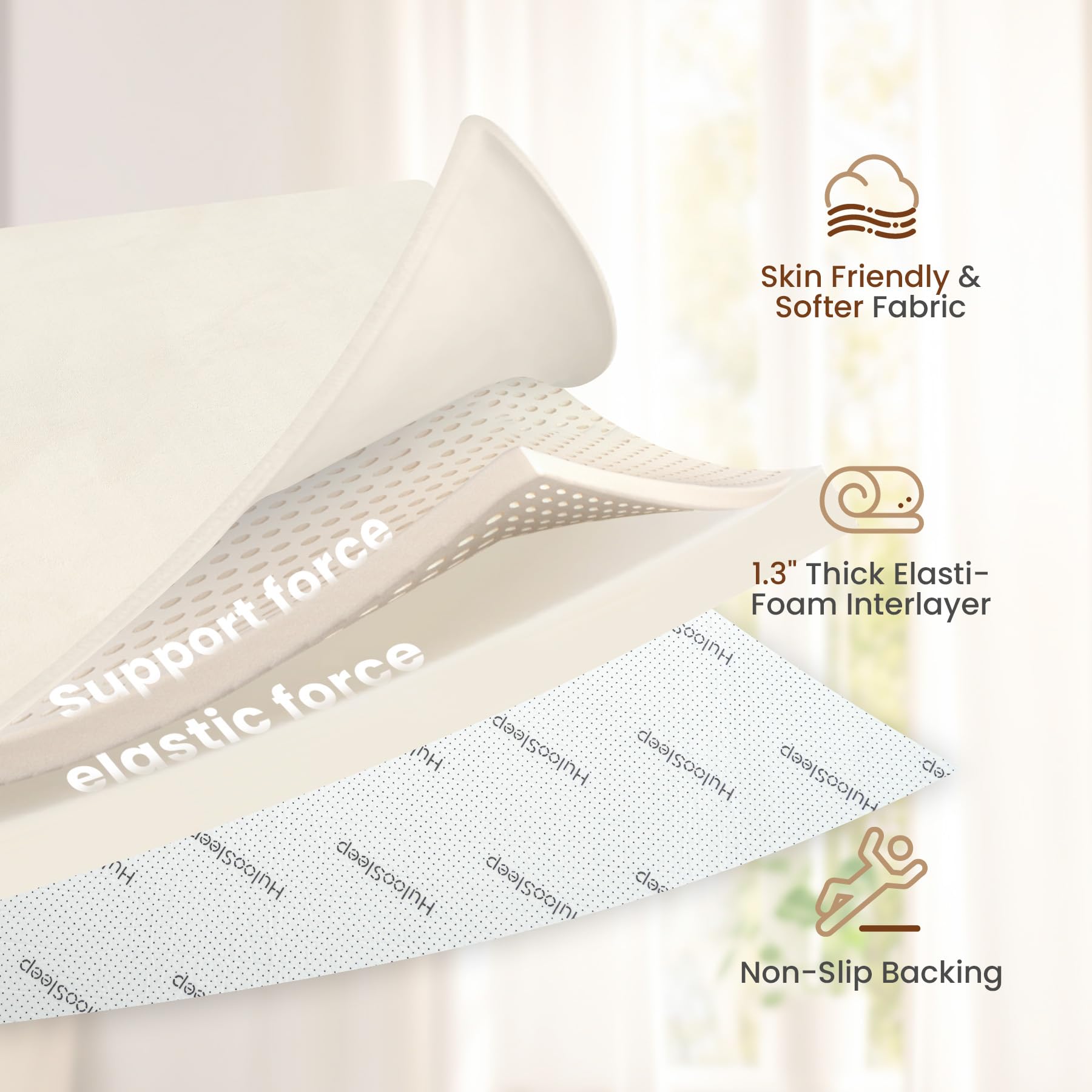 Huloo Sleep water spill cleaning highlights quick wipe cleanup after meals.