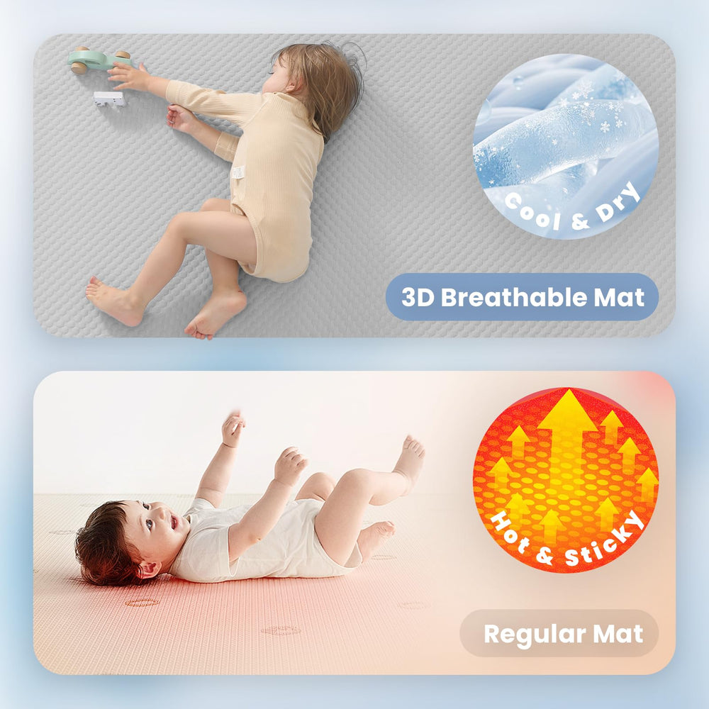 Huloo Sleep Baby Play Mat wipe-clean surface supports easy maintenance
