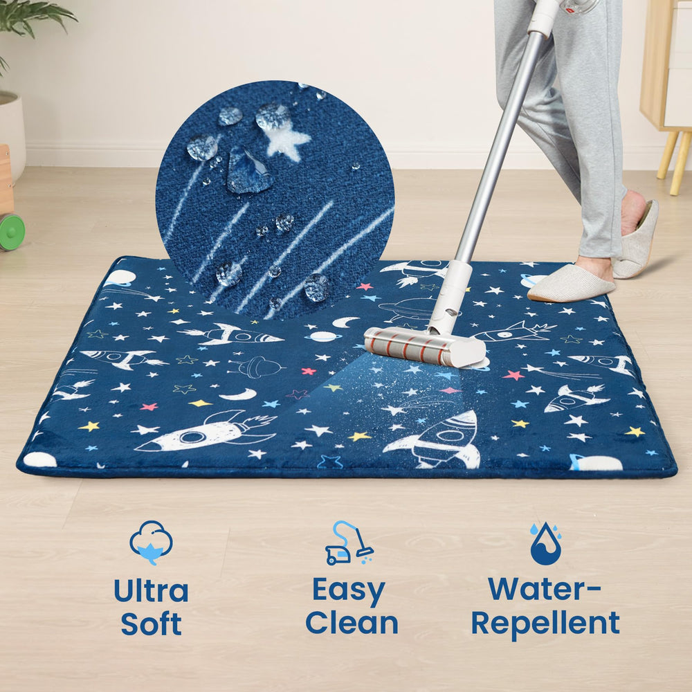 Huloo Sleep easy-clean tip illustrates quick wipe cleanup