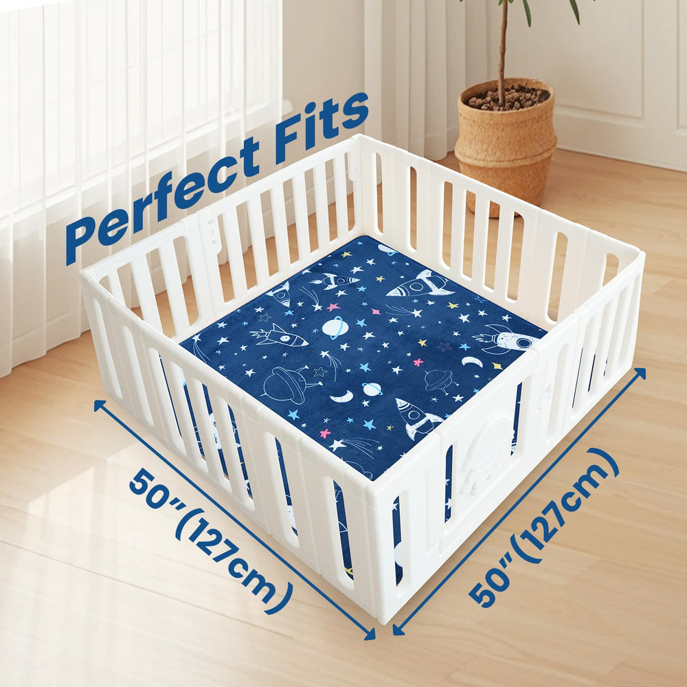 Huloo Sleep nursery rug setup doubles as soft floor cushion